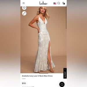 Medium Lulus White Wedding dress